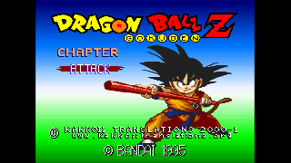 Screenshot Thumbnail / Media File 1 for Dragon Ball Z - Super Gokuu Den - Totsugeki Hen (Japan) [En by Kakkoii v0.313] (~Dragon Ball Z - The Legend of Goku 1) (Incomplete)